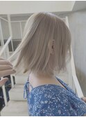 ◎ホワイトベージュ/ブリーチ1回/ホワイトミルクティーカラー