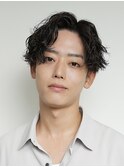 波巻きスパイラルパーマ メンズパーマ センターパート 高松