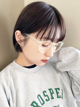 ラ ヴェラー(La valeur) 髪質改善トリートメント×ハンサムショートミニボブ暗髪カラー