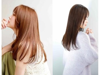 ネル 千早 香椎(nell.)の写真/毛先まで潤う縮毛矯正"まっすぐすぎない柔らかな質感"へ！nell. が叶えるダメージレスなストレート◎