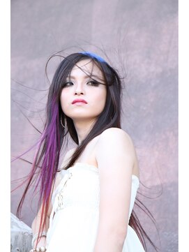 オーバーキャプテンネイキッド(OVER CAPTAIN NAKED) ストレートモードロング (ランダムエクステMIX)