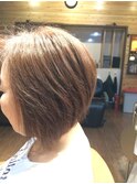 前下がりボブ~若干左右非対称~