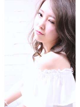 ホラン(HoLan) HoLan☆S/Astyleルーズxオフェロxワンサイドx無造作ハニーヘア