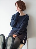 冬と春、混じり合う様子をイメージコーデ。
