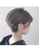 シークレットカラーショートスタイル ホワイトグレージュ
