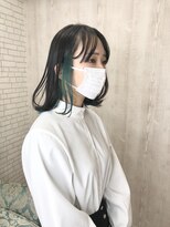 ラッズプラスエイチ(Lads+h)&nbsp;クールなインナーカラー　グリーン