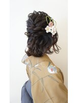 ヘアアンドメイクジップ恵比寿 (Hair＆Make ZIP)&nbsp;卒業式 ミディアム外ハネハーフアップ　袴　着付け