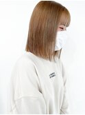 ダブルカラーピンクベージュピンクカラーケアブリーチミニボブ