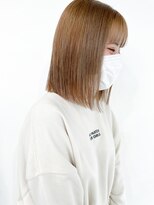 ヒビヲ(HIBIO)&nbsp;ダブルカラーピンクベージュピンクカラーケアブリーチミニボブ