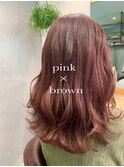 可愛さUP!ピンクブラウン