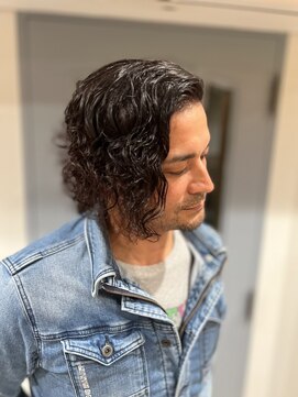 アシャドットオム(asha.HOMME) パーマロングスタイル