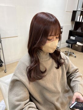 ヘアメイク アリープ(HAIR MAKE ALEAP) 艶ピンクブラウン[オルチャンへア/ピンクベージュ/ワンホンヘア]