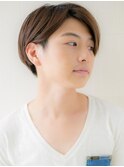 長めバングと好感度サラ髪の栗色スマートマッシュｆ与野