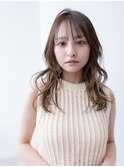 20代30代大人かわいい小顔ひし形レイヤーカットグレージュカラー