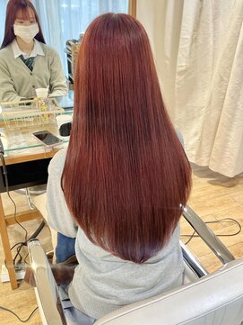 ネオリーブ チロル 横浜西口店(Neolive CiroL.) ハイトーン　チェリーピンク　ケアブリーチ　暖色カラー