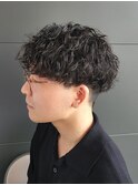 刈り上げマッシュ波巻きツイストスパイラルパーマ