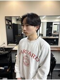 メンズ/毛流れパーマ/センターパート