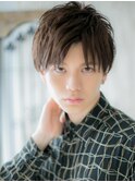 20代30代ダークアッシュ束感ビジカジメンズカットX上尾