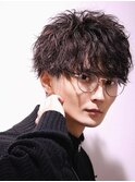ブルーブラック☆韓国ニュアンスパーマ×メンズカット/札幌大通