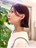切りっぱなしボブ　パツッとボブ　水平ボブ