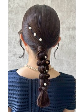 スタイル 横浜(STYLE) 結婚式お呼ばれタ編みおろし／ヘアセット/編み込み/アレンジ