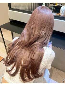 ダブル(W) 艶髪/透明感/ピンクベージュ/ブリーチカラー