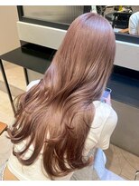 ダブル(W) 艶髪/透明感/ピンクベージュ/ブリーチカラー