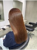 胸上ロング／オレンジブラウン