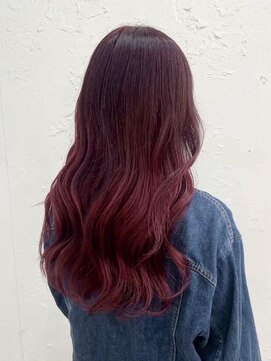 ロミー 本厚木(ROMMY.) フェミニンロングワインレッドバーガンディグラデーション本厚木