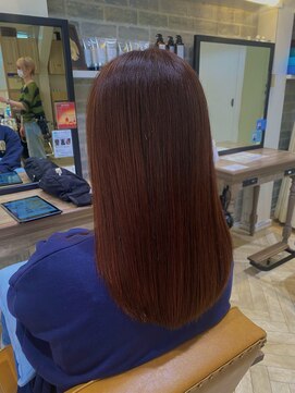 キュート Cute 髪質改善　髪ドラカラー　ボルドーブラウン［元住吉/髪質改善]