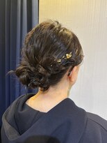 レイライン(Hair&Make salon Rayline)&nbsp;結婚式お呼ばれヘア×編み込みシニヨン