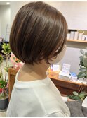 大人ショート　丸みショート　質感ショート　帯山美容室