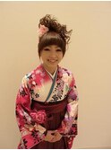 お花がいっぱいで可愛い♪卒業式ヘアセット