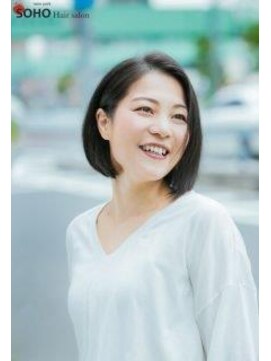 ソウホウ ニューヨーク イオン神戸南店(SOHO new york) ボブ×ダークブラウン