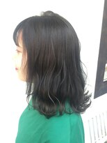 ヘアー アイス カンナ(HAIR ICI Canna)&nbsp;透けグレー×透明感×ミディアム×まろやかグレージュ