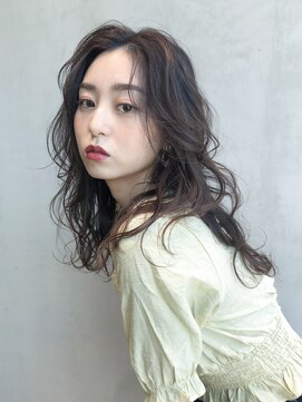 アイティー バイ アルバム 浦和店(IT by ALBUM) ラフウェーブ_ココアブラウンフリンジウェーブ_37361