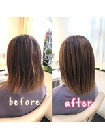 アッシュ 大宮店(Ash)&nbsp;ブリーチ縮毛矯正【バレイヤージュ】