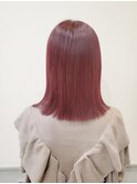 レッドカラー×パッつんロブ☆