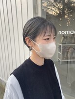 ノマド(nomad) 丸みショート　ハイトーンカラー　グレージュカラー