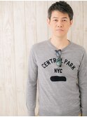 チャコールグレーの大人バーバースタイルP