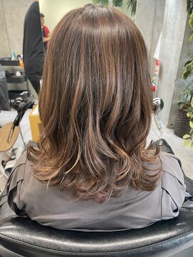 シェル 吉祥寺(shell) グレージュカラー/ボブウルフ/黒髪/ココアベージュ