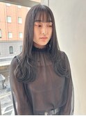 ロングウルフ ロングレイヤー シースルーバング