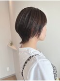 ショートウルフ×ブラウンカラー
