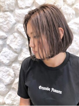 ルア モアナ バイ ヘッドライト 小田原2号店(Lua Moana by HEADLIGHT) 【Moana Lua】#ショートボブ#センターパート#ケアブリーチ