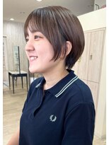 ソソ(soso)&nbsp;【soso 伊勢田】長めショート×ブラウンカラー【横浜/ブリーチ】