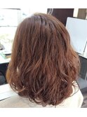 ピレンジ大人可愛い無造作ミディアム_デジタルパーマ