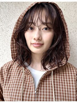 ナループロアオハナ(Nalu pu loa ohana) ミディアムパーマウェーブパーマニュアンスパーマゆるめパーマ