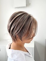 スイ(suiw)&nbsp;前下がりショートボブ欧風バレイヤージュ【suiw】昭和町/天王寺