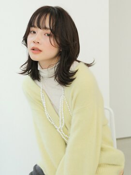 ジョイン ラックスビー 京都店(JOYN LUXBE) オリーブベージュウェットヘアデザインカラーウルフカット