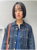 mood感のhair刈り上げショートボブレイヤーワインレッドオレンジ